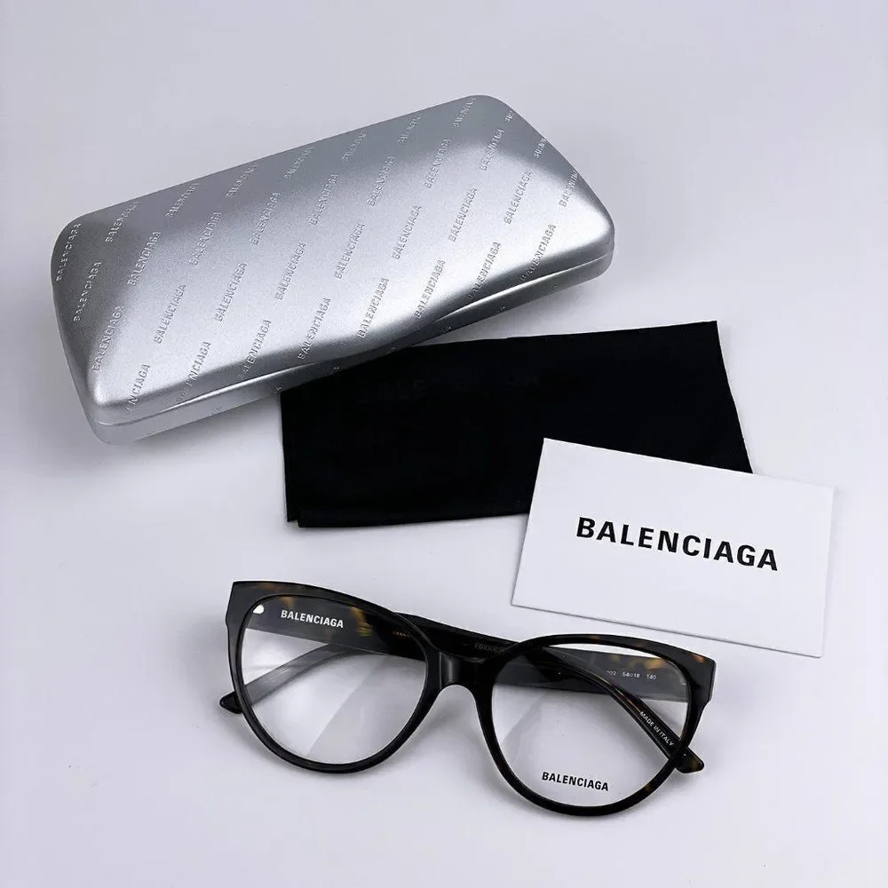 SALE! NEW Balenciaga Everyday BB0064O 002 Havana Gold Cat Eye Women Eyeglasses